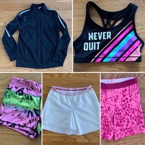 Lot of *5* Girls Workout Pieces (2 Tops + 3 Bottoms) 10/12
